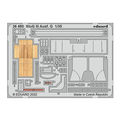eduard 36480 1 35 stug iii ausf g for miniart