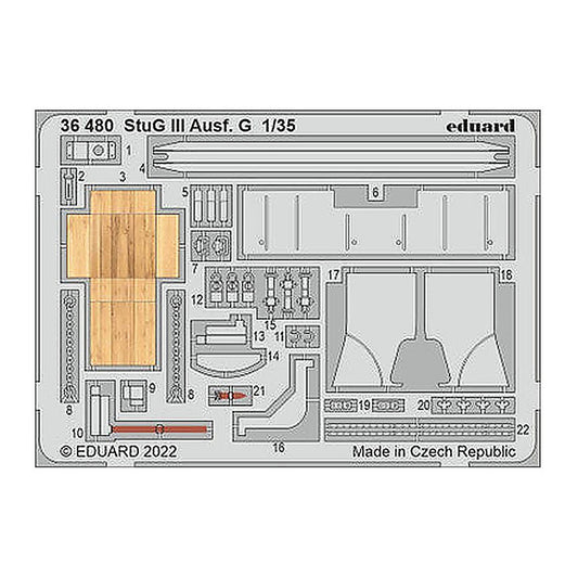 eduard 36480 1 35 stug iii ausf g for miniart
