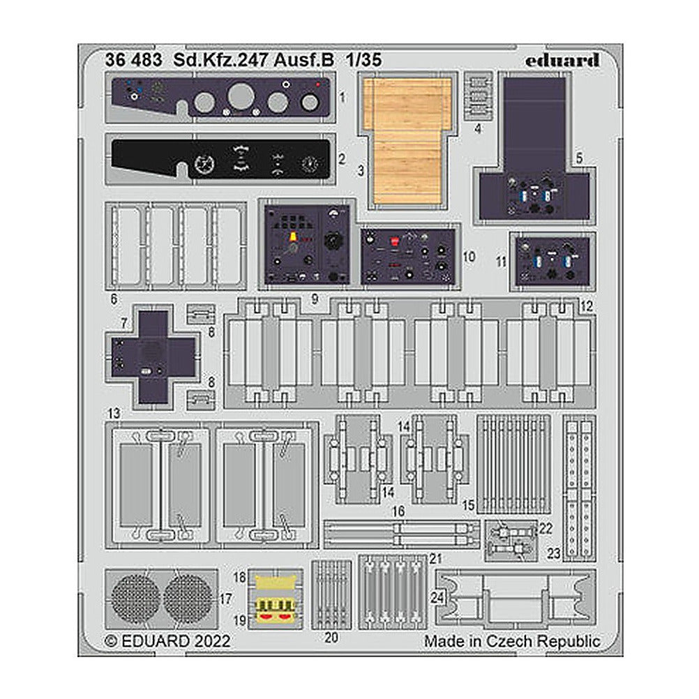 eduard 36483 1 35 sdkfz 247 ausf b for revell icm