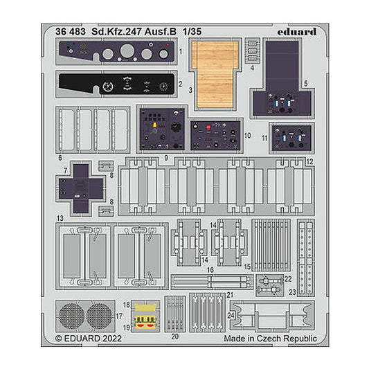 eduard 36483 1 35 sdkfz 247 ausf b for revell icm