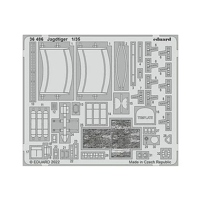 eduard 36486 1 35 jagdtiger for hobby boss