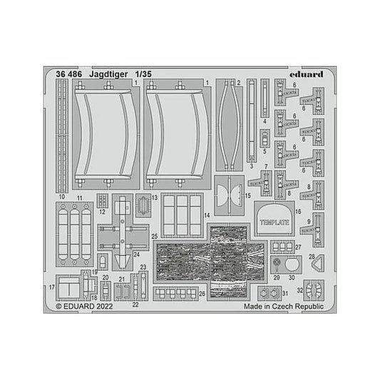 eduard 36486 1 35 jagdtiger for hobby boss