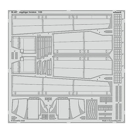 eduard 36487 1 35 jagdtiger fenders for hobby boss