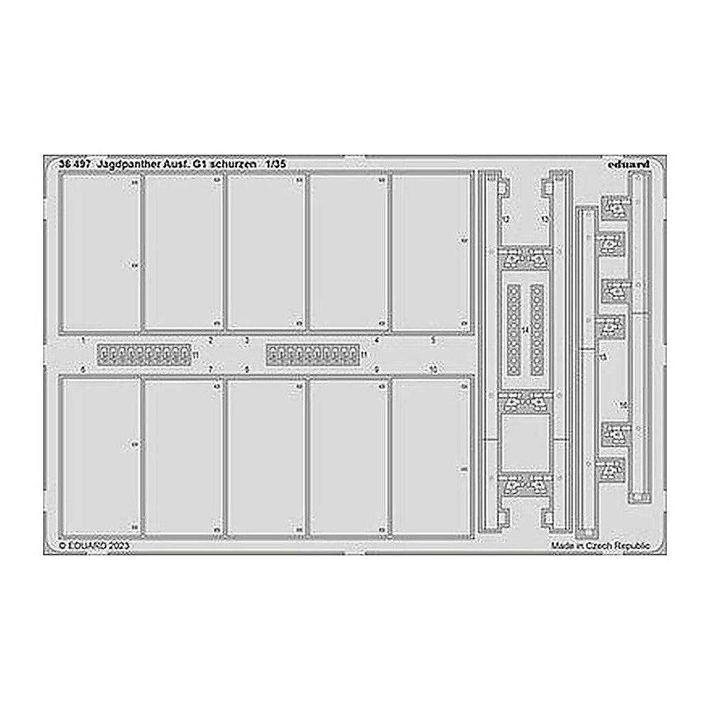 eduard 36497 1 35 jagdpanther ausf g1 schurzen for academy