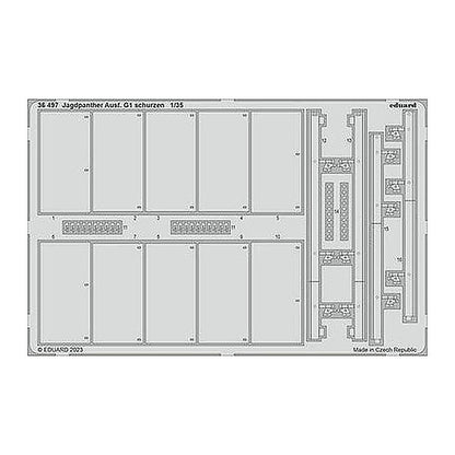eduard 36497 1 35 jagdpanther ausf g1 schurzen for academy