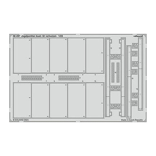 eduard 36497 1 35 jagdpanther ausf g1 schurzen for academy