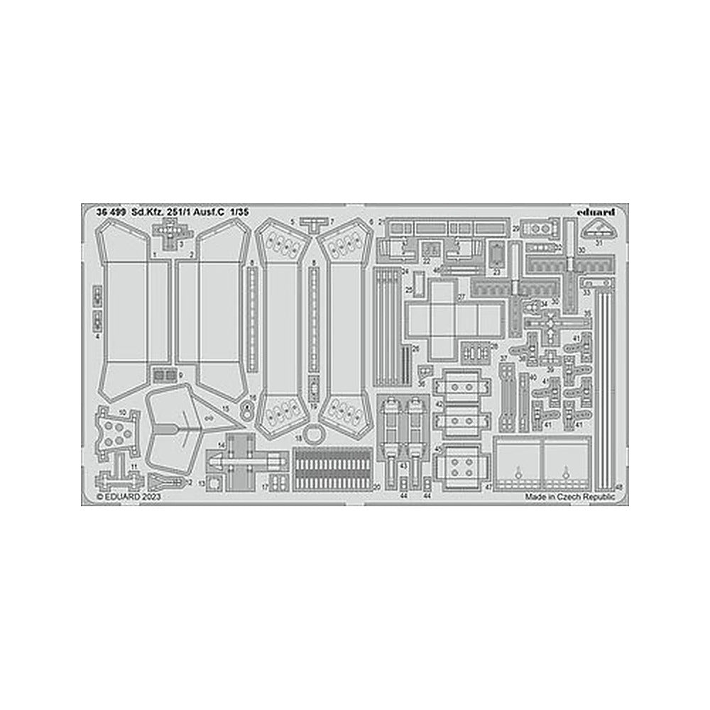 eduard 36499 1 35 sd kfz 251 1 ausf c for academy