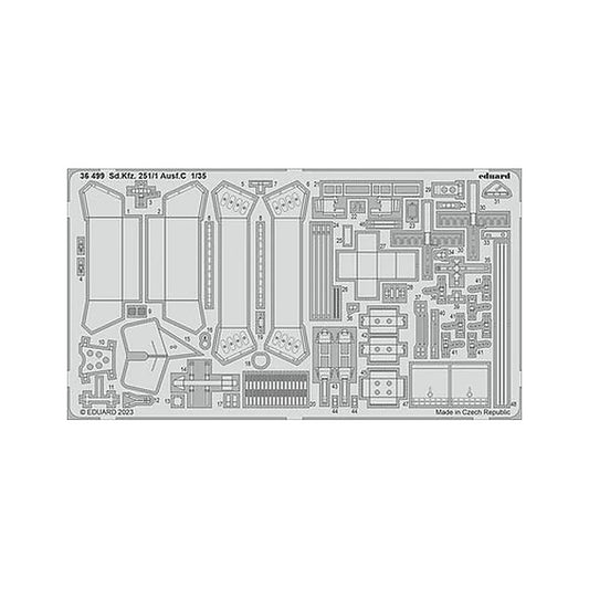 eduard 36499 1 35 sd kfz 251 1 ausf c for academy