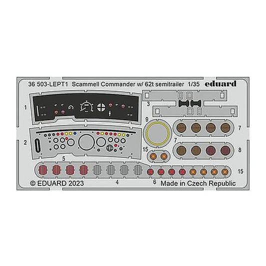 eduard 36503 1 35 scammel commander w 62t semitrailer for hobby boss