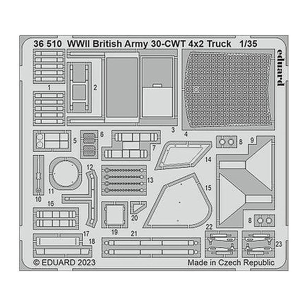 eduard 36510 1 35 wwii british army 30 cwt 4x2 truck