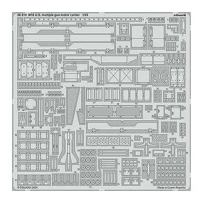 eduard 36515 1 35 us multiple gun motor carrier photo etched set