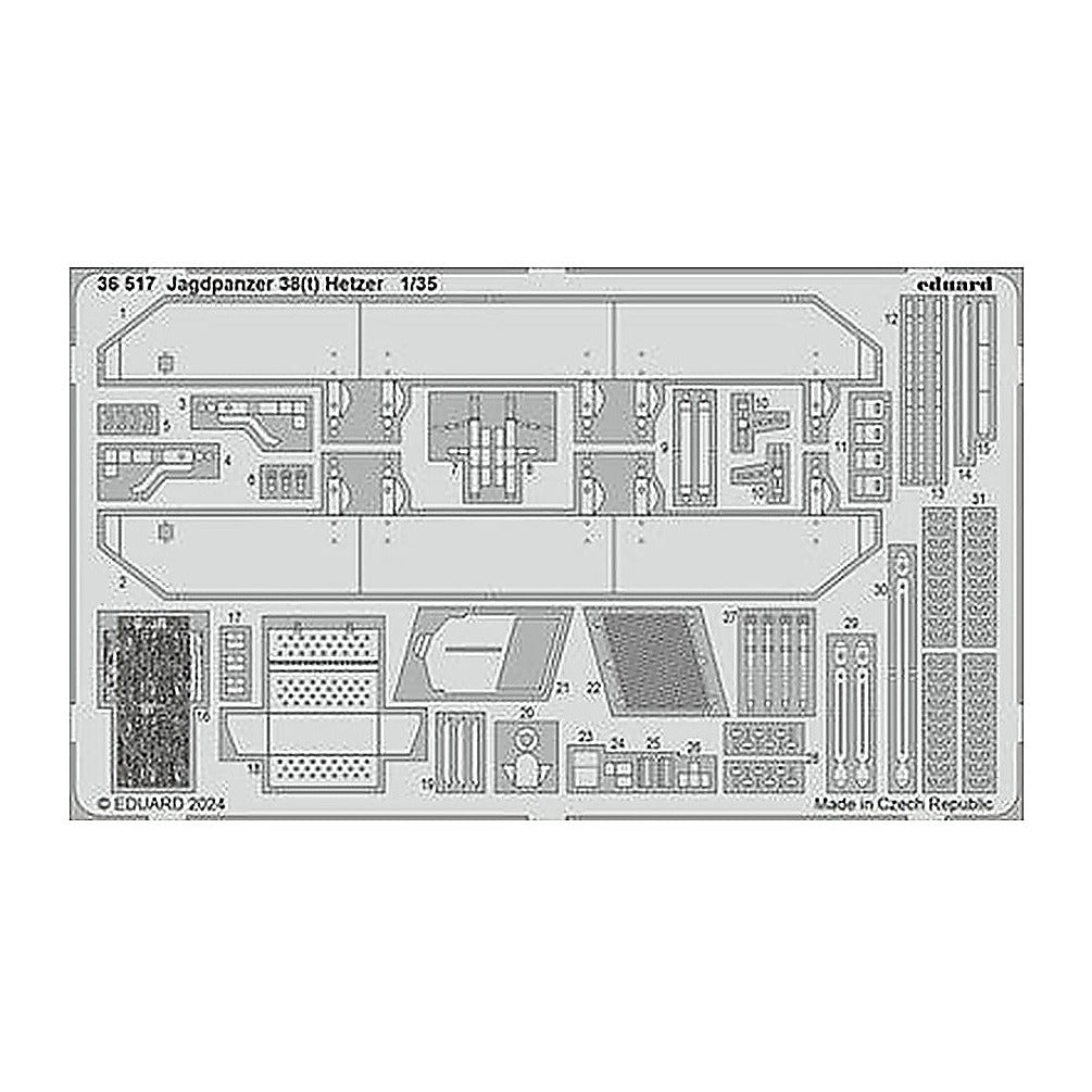 eduard 36517 1 35 jagdpanzer 38t hetzer 1 35