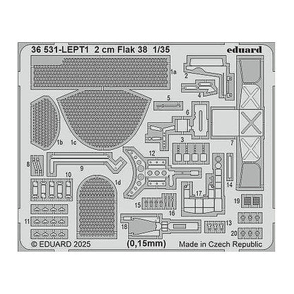 eduard 36531 1 35 2 cm flak 38 1 35 photo etch for icm