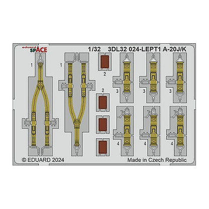 eduard 3dl32024 1 32 a 20j k space set