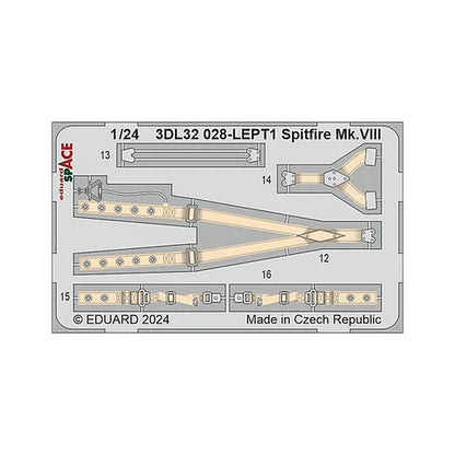 eduard 3dl32028 1 24 spitfire mk viii space space for airfix
