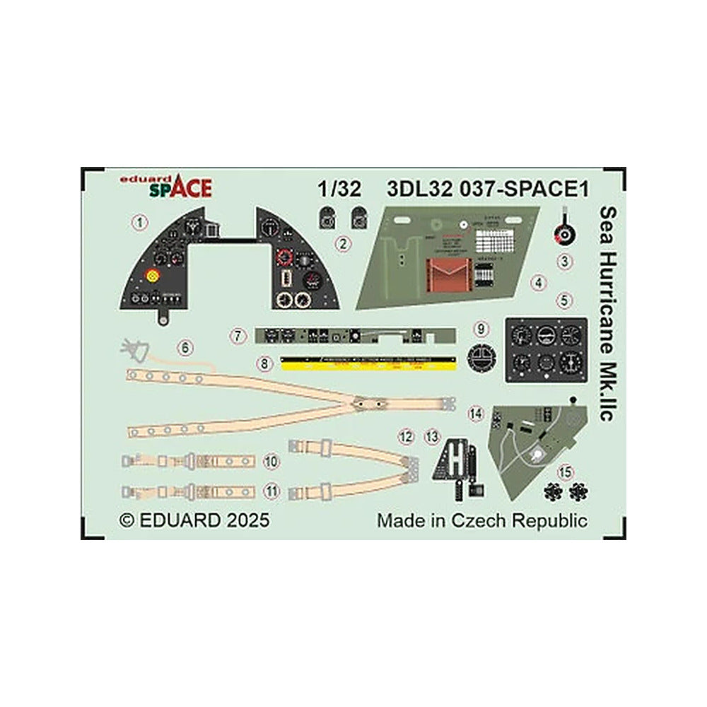 eduard 3dl32037 1 32 sea hurricane mk iic space space for revell