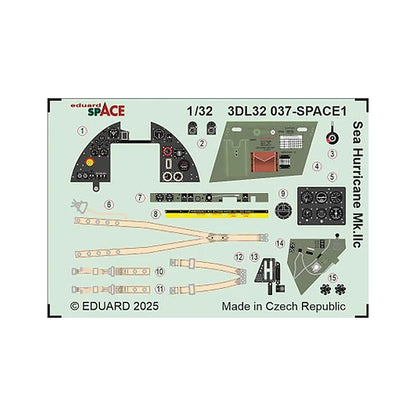 eduard 3dl32037 1 32 sea hurricane mk iic space space for revell