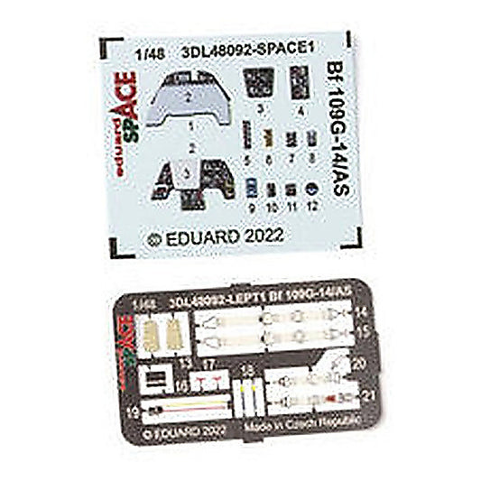 eduard 3dl48092 1 48 bf 109g 14 as space for eduard
