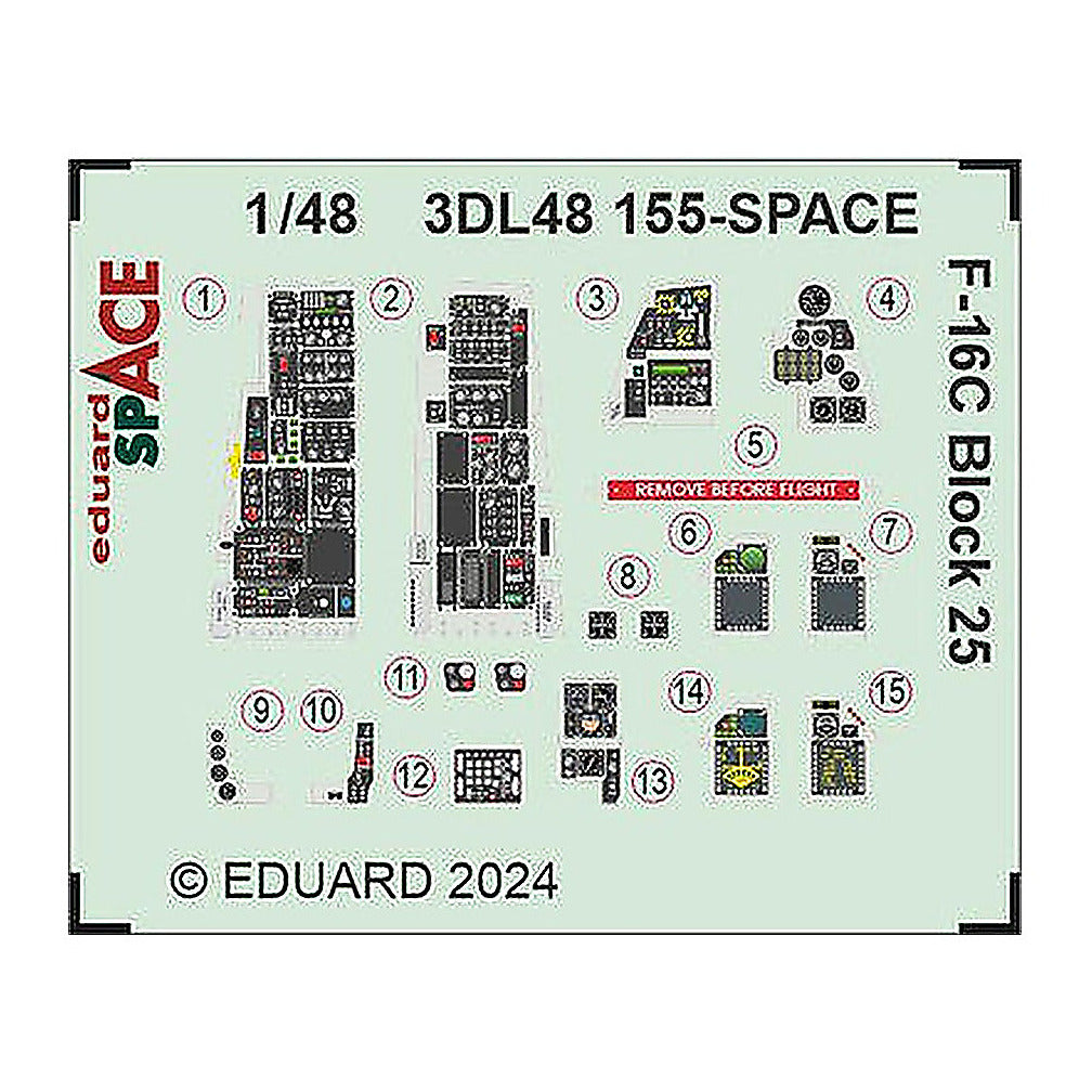 eduard 3dl48155 1 48 f 16c block 25 space space