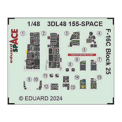 eduard 3dl48155 1 48 f 16c block 25 space space