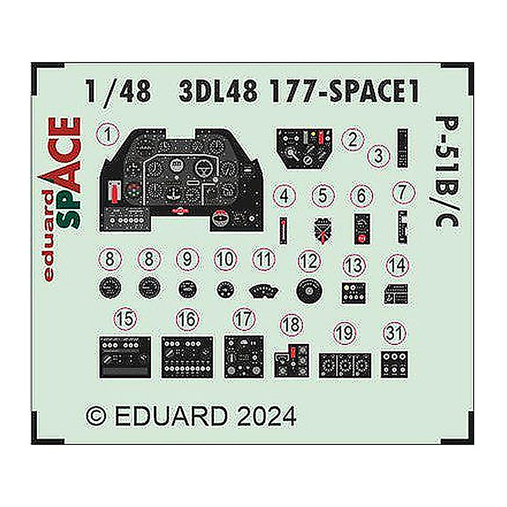 eduard 3dl48177 1 48 p 51b c space 1 48