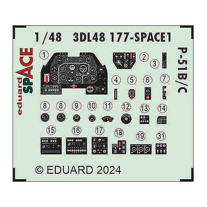 eduard 3dl48177 1 48 p 51b c space 1 48