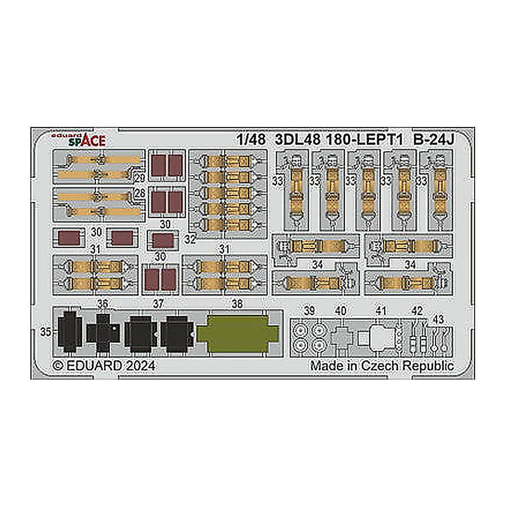 eduard 3dl48180 1 48 b 24j liberator space set