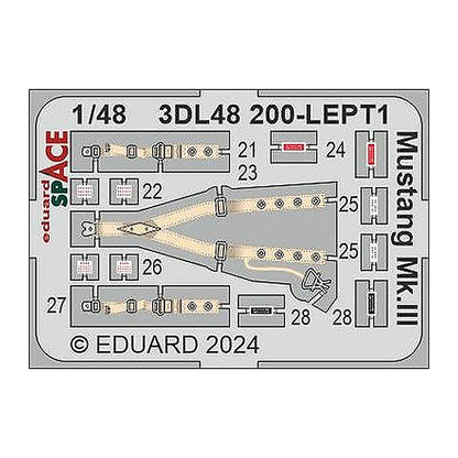 eduard 3dl48200 1 48 mustang mk iii space for eduard