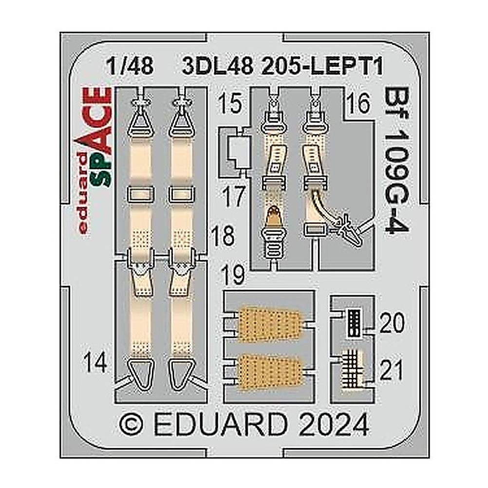 eduard 3dl48205 1 48 bf 109g 4 space space for eduard