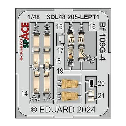 eduard 3dl48205 1 48 bf 109g 4 space space for eduard