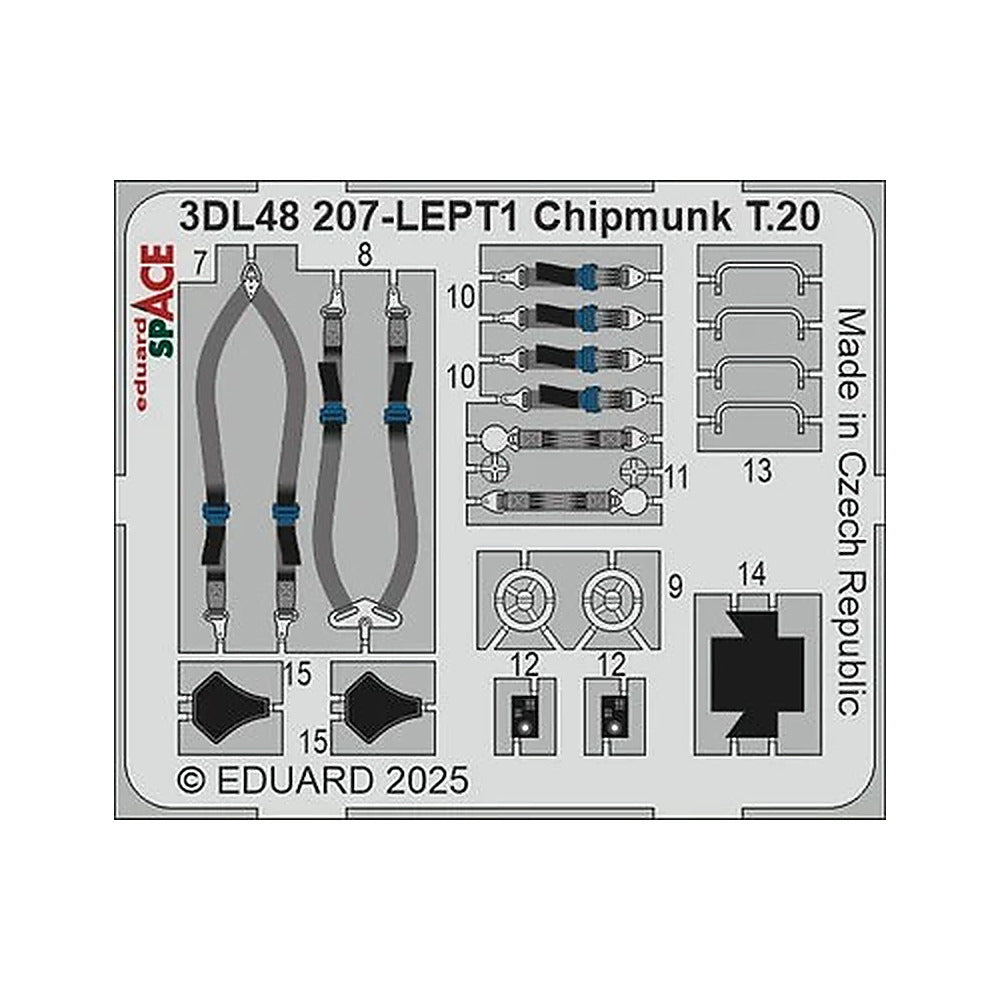 eduard 3dl48207 1 48 chipmunk t 20 space space for airfix