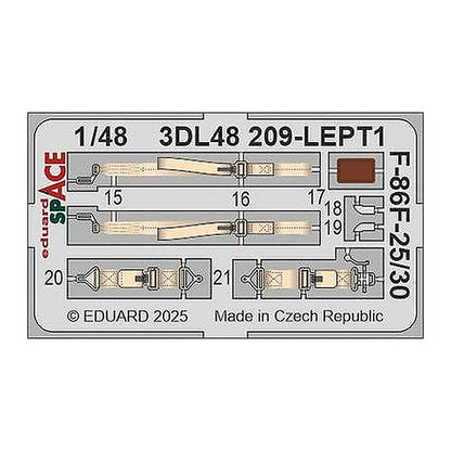 eduard 3dl48209 1 48 f 86f 25 30 space space for airfix