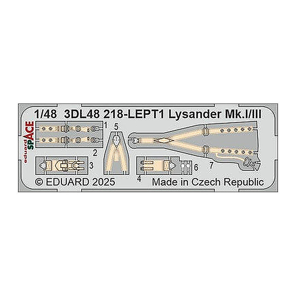 eduard 3dl48218 1 48 lysander mk i iii space space for airfix kit