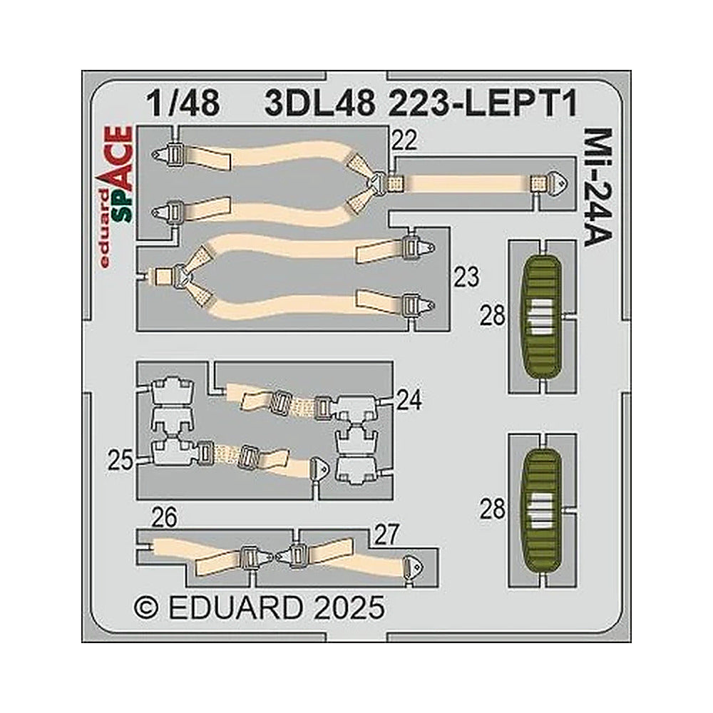 eduard 3dl48223 1 48 mi 24a space space for trumpeter kit