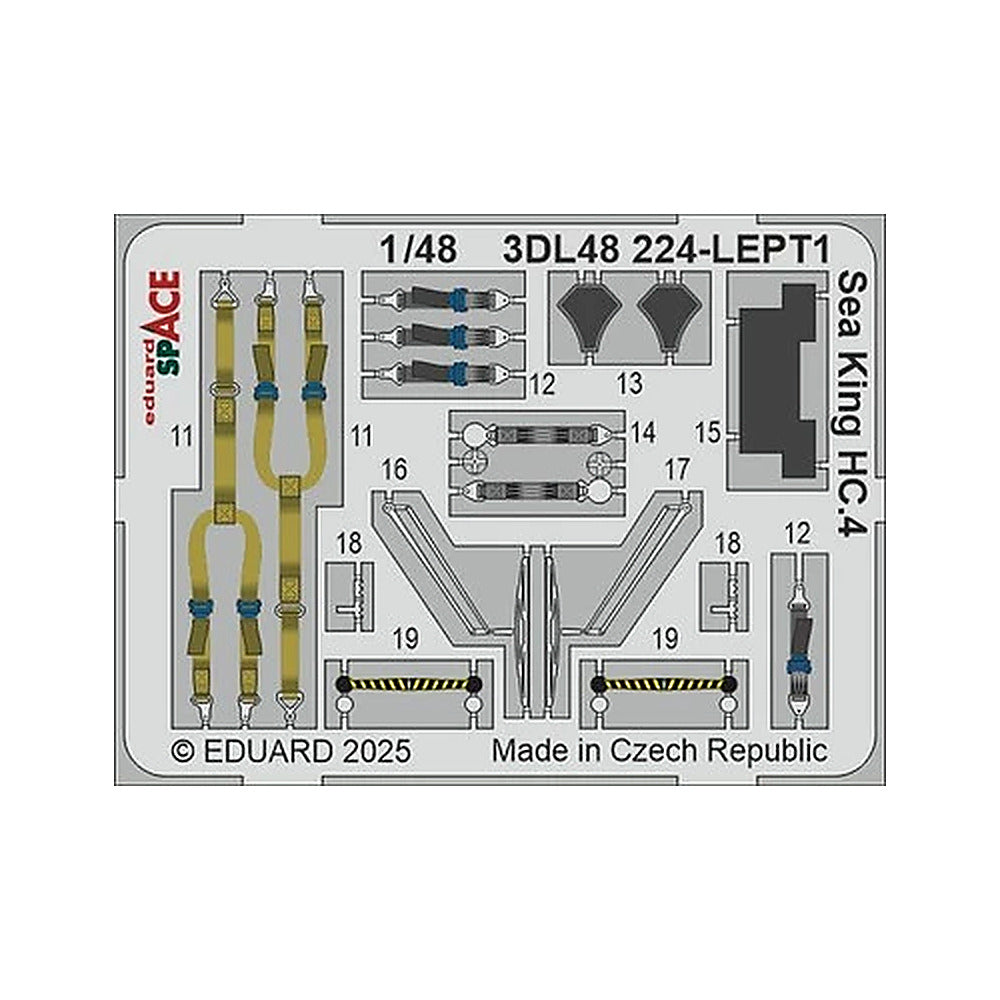 eduard 3dl48224 1 48 sea king hc 4 space space for airfix kit