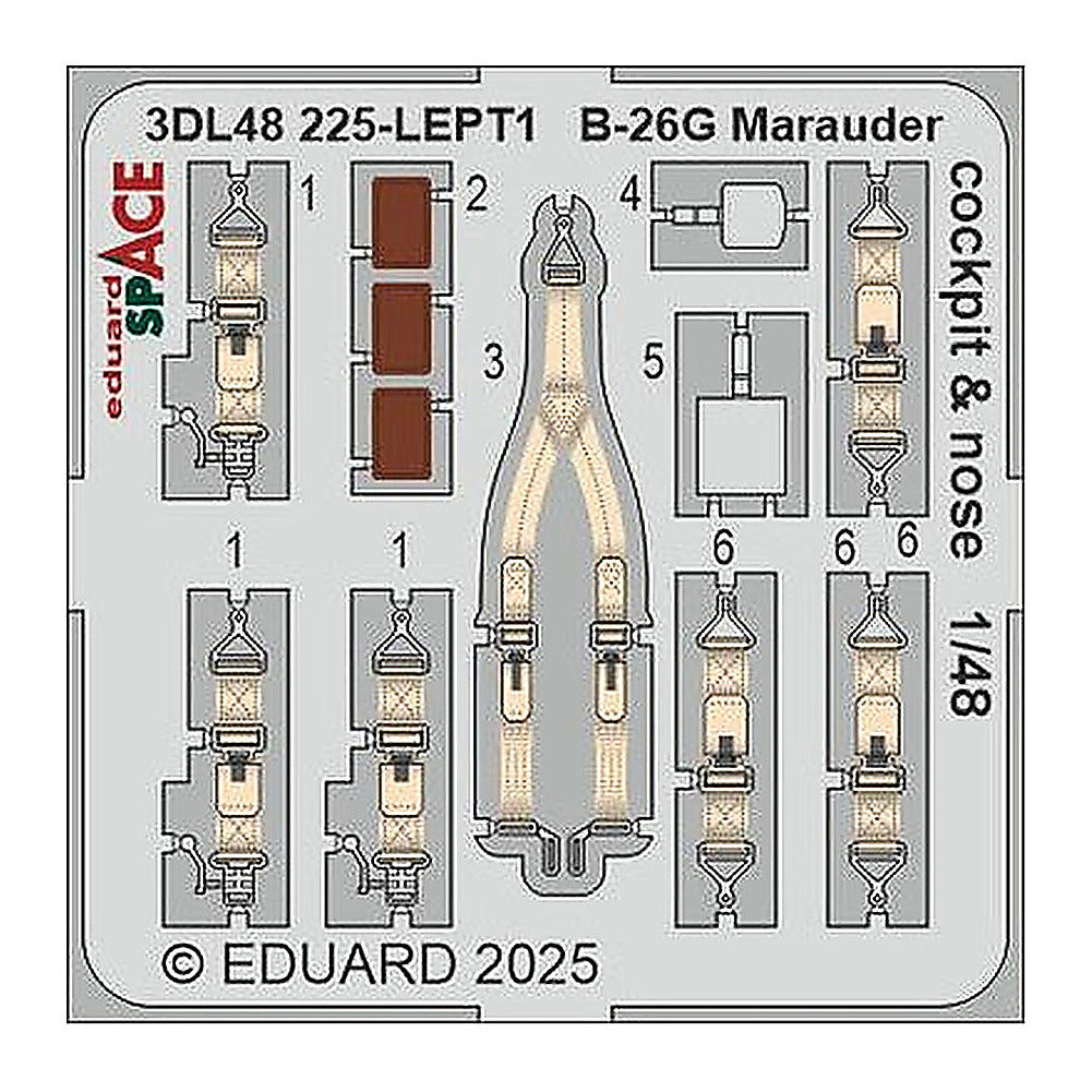 eduard 3dl48225 1 48 b 26g marauder cockpit nose space space for