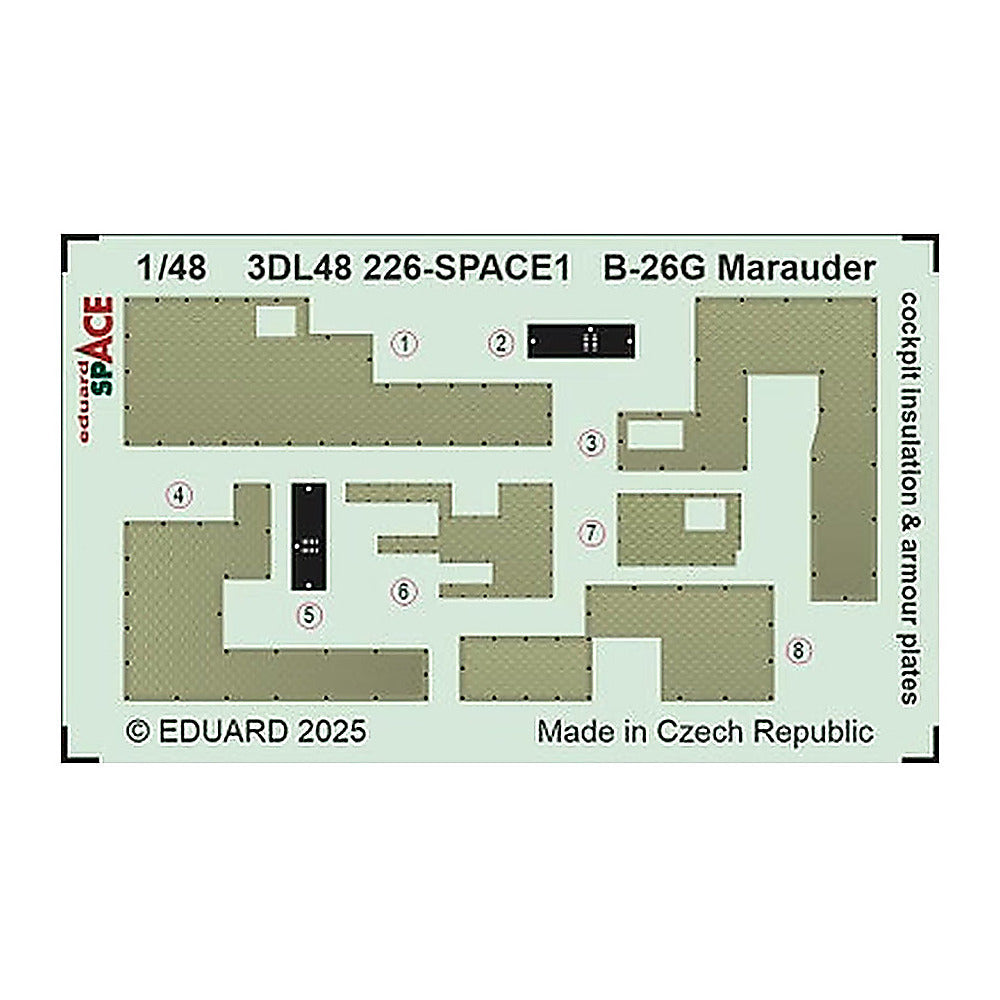 eduard 3dl48226 1 48 b 26g marauder cockpit insulation armour