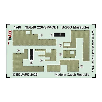 eduard 3dl48226 1 48 b 26g marauder cockpit insulation armour