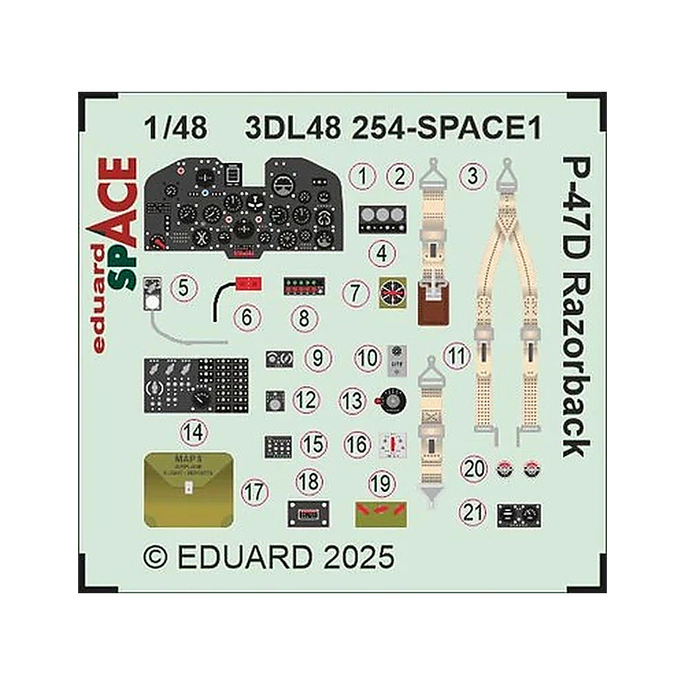 eduard 3dl48254 1 48 p 47d razorback space space for miniart