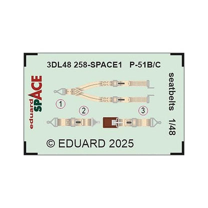 eduard 3dl48258 1 48 p 51b c seatbelts space space for