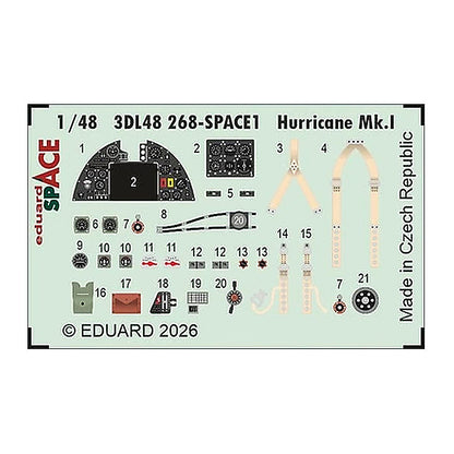eduard 3dl48268 1 48 space set hurricane mk i space for arma hobby