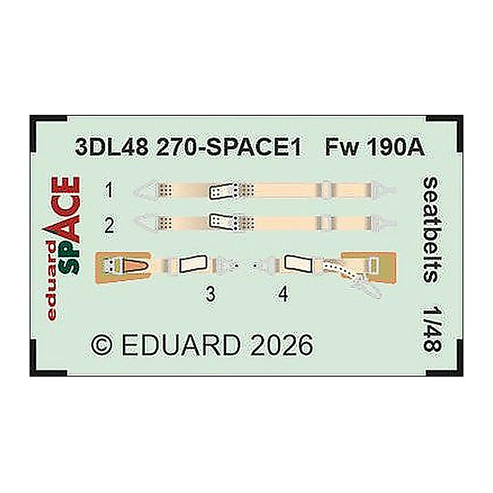 eduard 3dl48270 1 48 space set fw 190a seatbelts space for