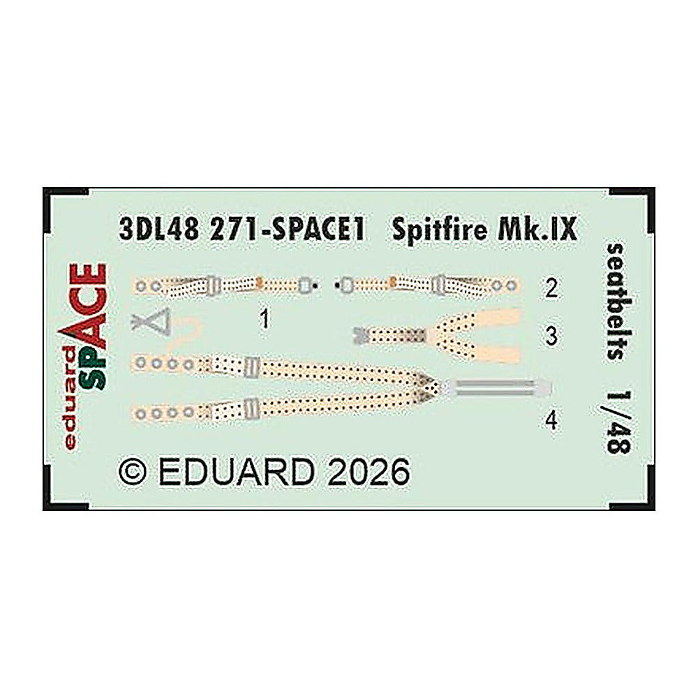 eduard 3dl48271 1 48 space set spitfire mk ix seatbelts space for