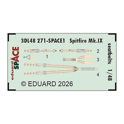 eduard 3dl48271 1 48 space set spitfire mk ix seatbelts space for