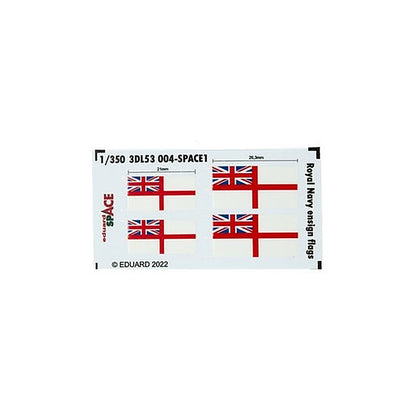 eduard 3dl53004 1 350 royal navy ensign flags space