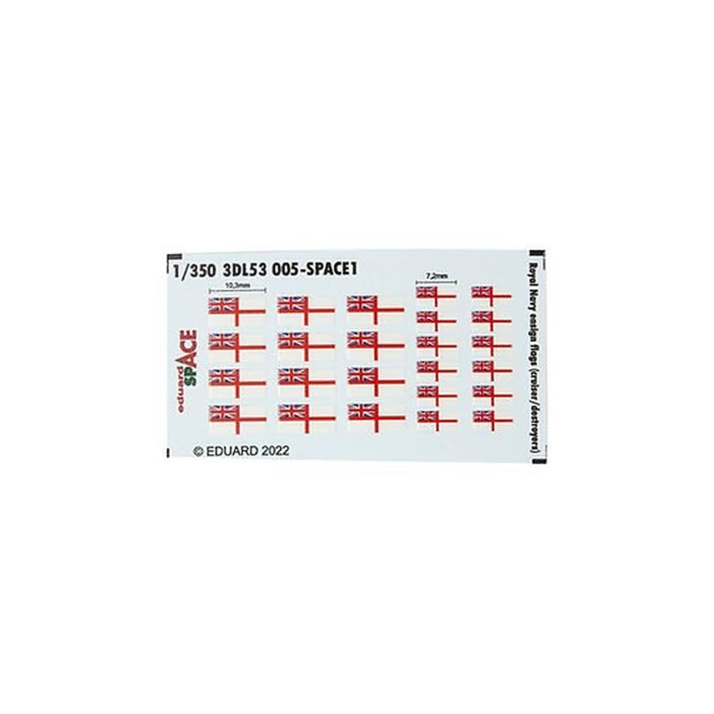 eduard 3dl53005 1 350 royal navy ensign flags cruiser destroyers