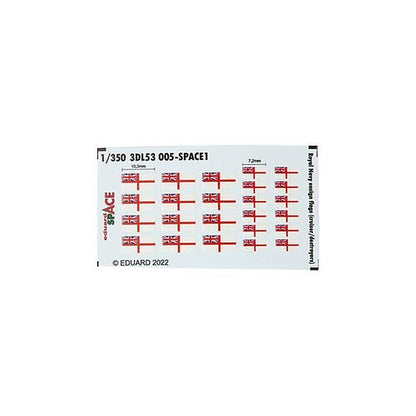 eduard 3dl53005 1 350 royal navy ensign flags cruiser destroyers