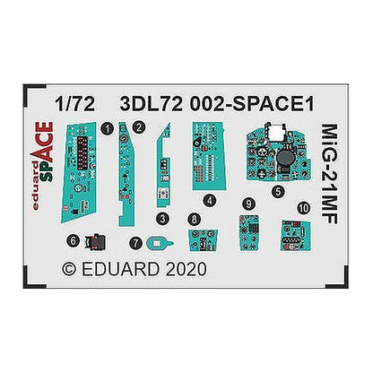 eduard 3dl72002 1 72 mig 21mf space for eduard