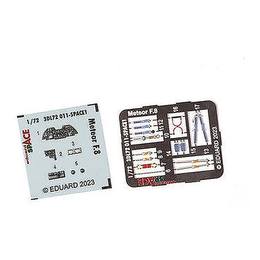 eduard 3dl72011 1 72 meteor f 8 space for airfix