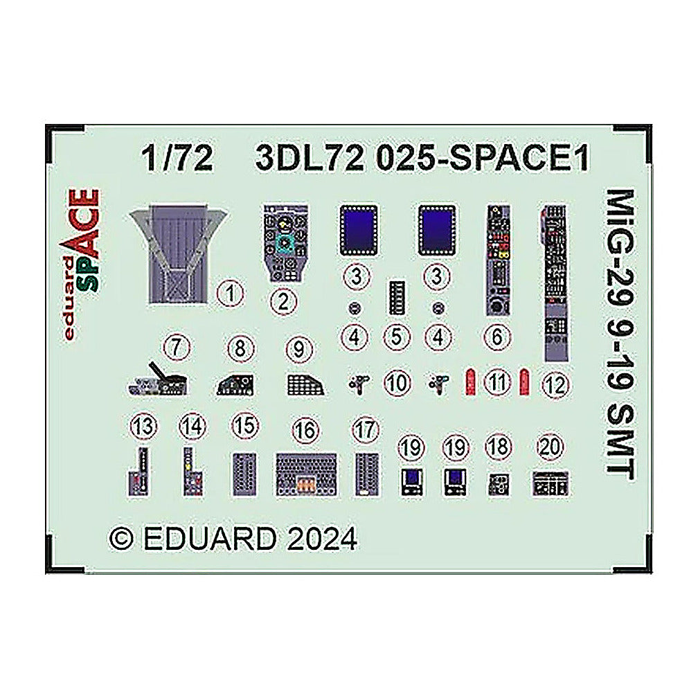 eduard 3dl72025 1 72 mig 29 9 19 smt space space